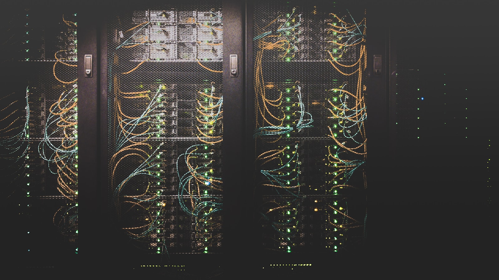 Network cables in a server rack — the cache lives on the GPU, not on the wire